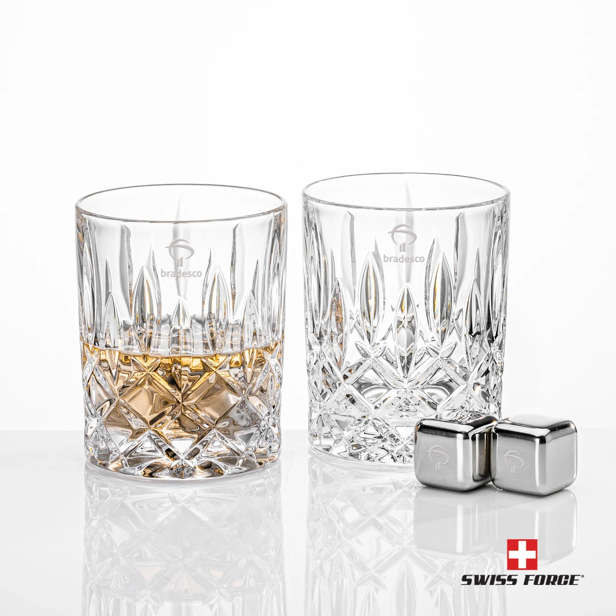 Swiss Force® S/S Ice Cubes & 2 RIEDEL Spey OTR 1