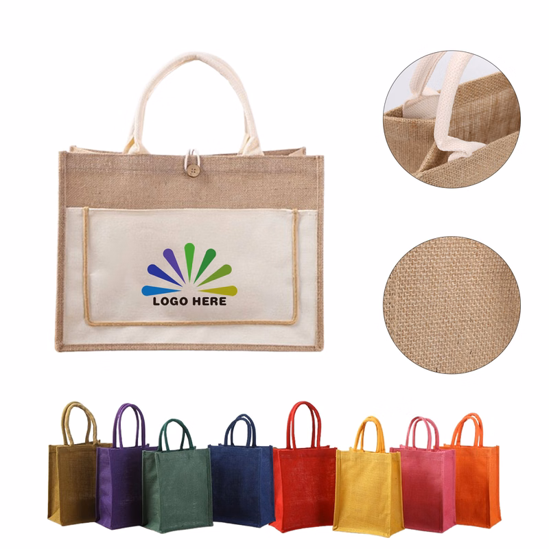 Eco-Friendly Large Capacity Reusable Jute Tote Bag