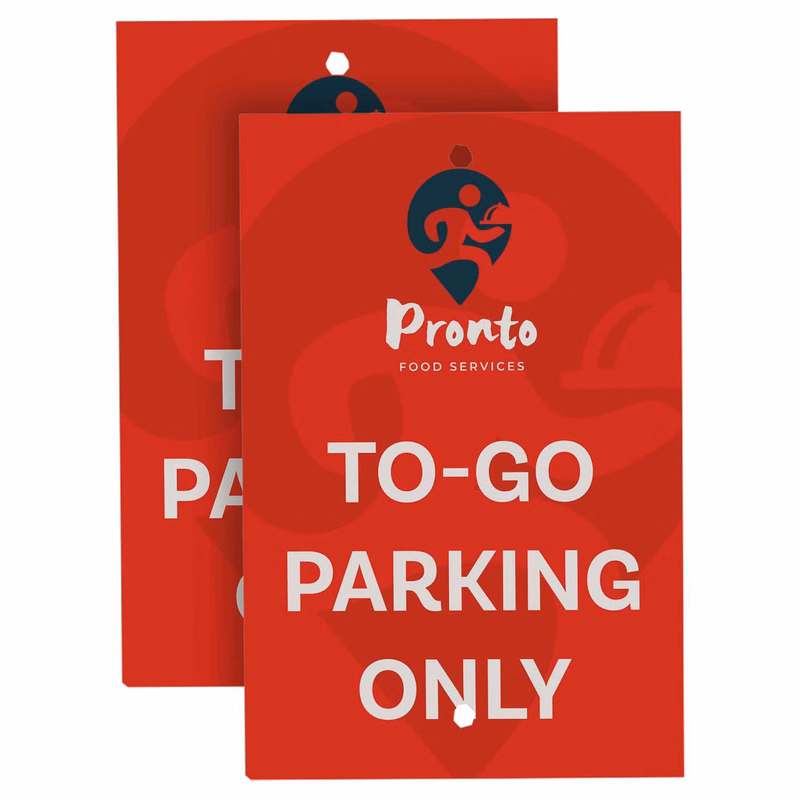 60" Rover Portable Sign Post 12" x 18" Single-Sided Graphics (Set of Two)