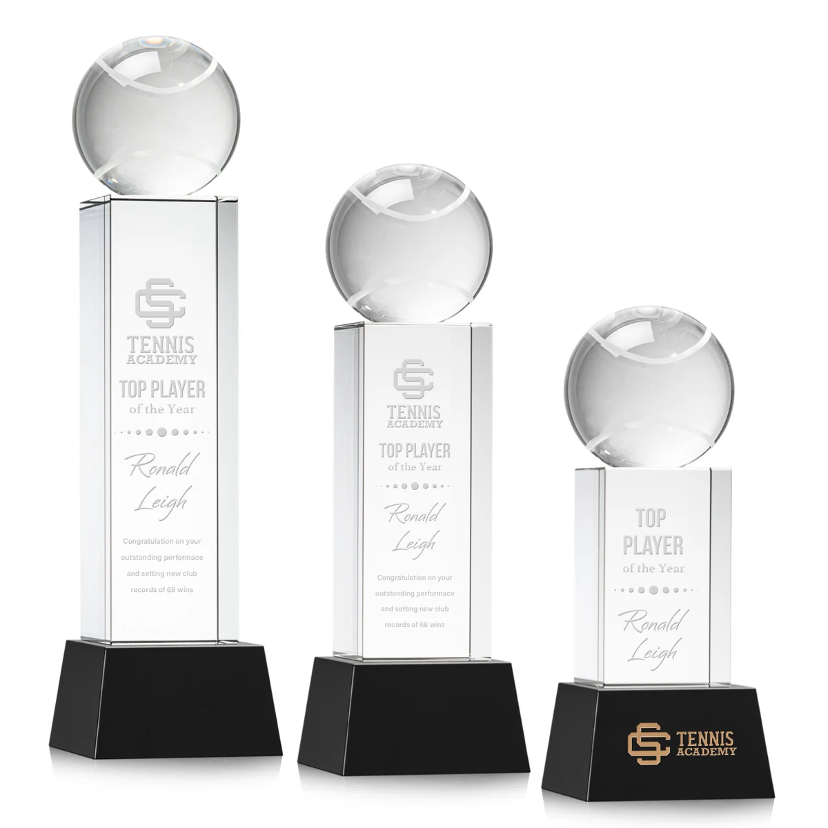 Tennis Ball Award on Belcroft Base - Black 1
