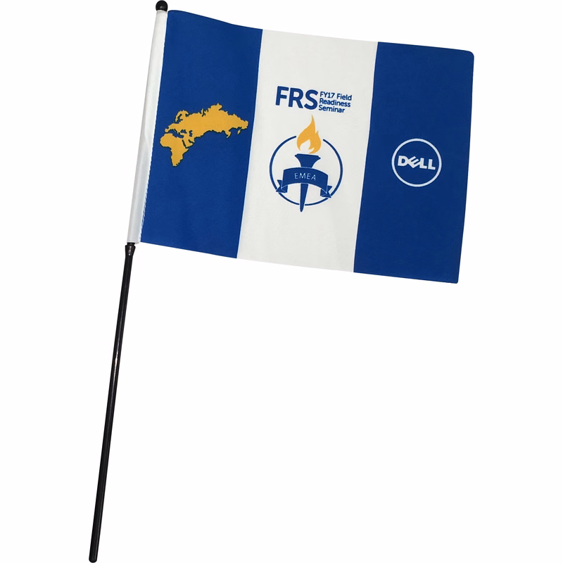 Hand Held Stick Flag with full color imprint