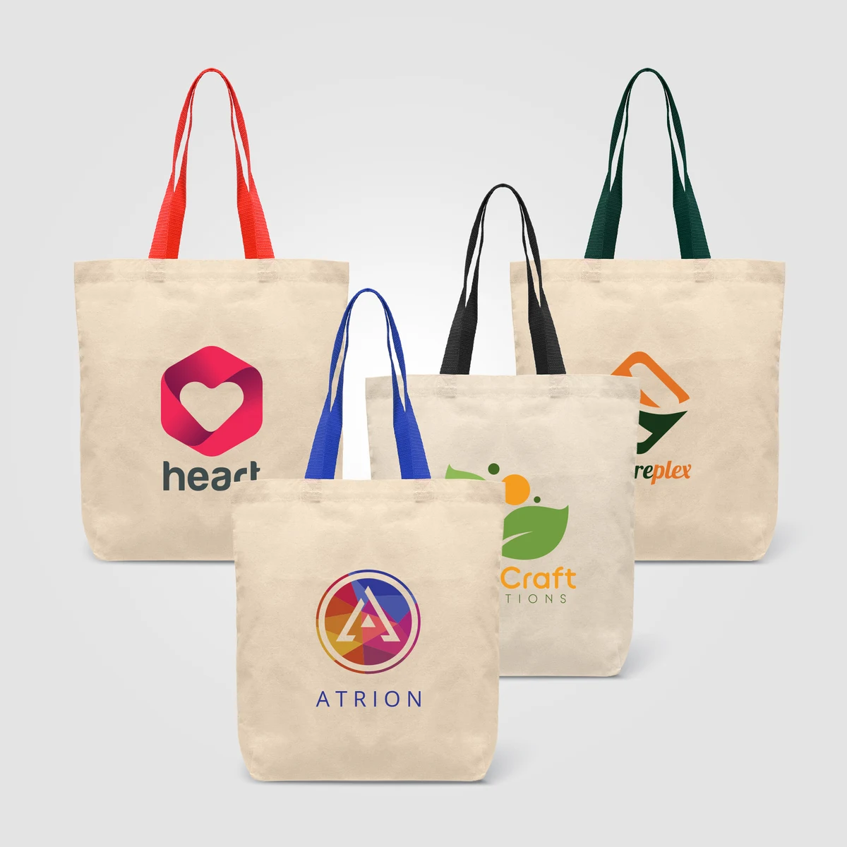 Tonga 5 oz Cotton Colored Handle Tote - 11L 1