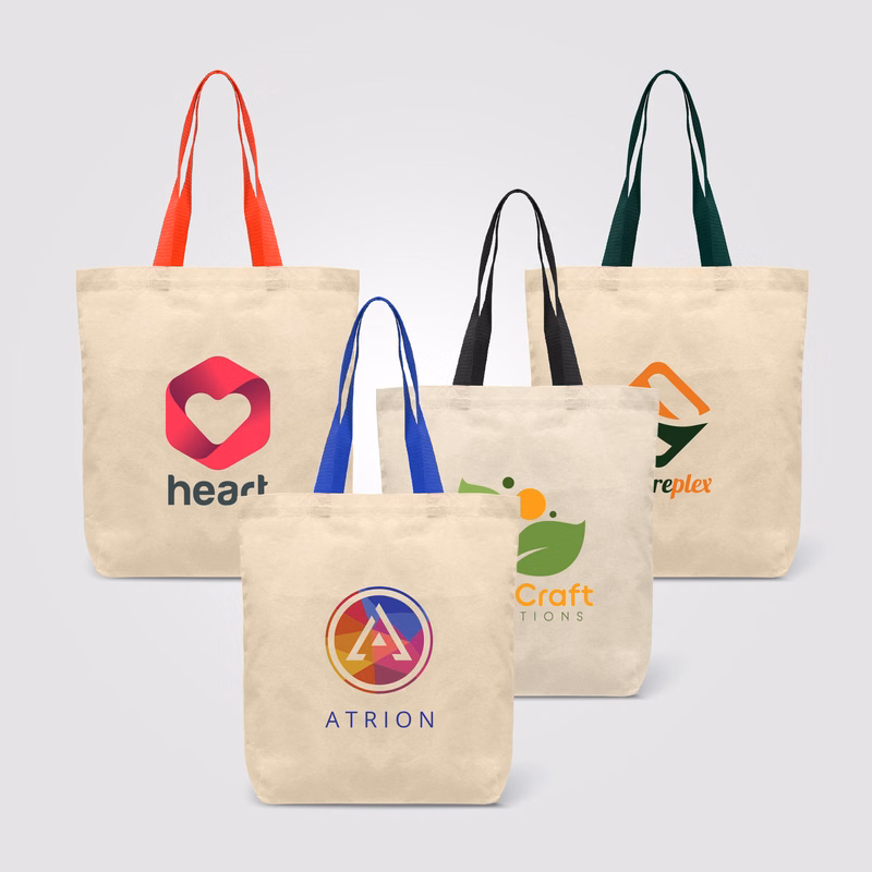 Tonga 5 oz Cotton Colored Handle Tote - 11L