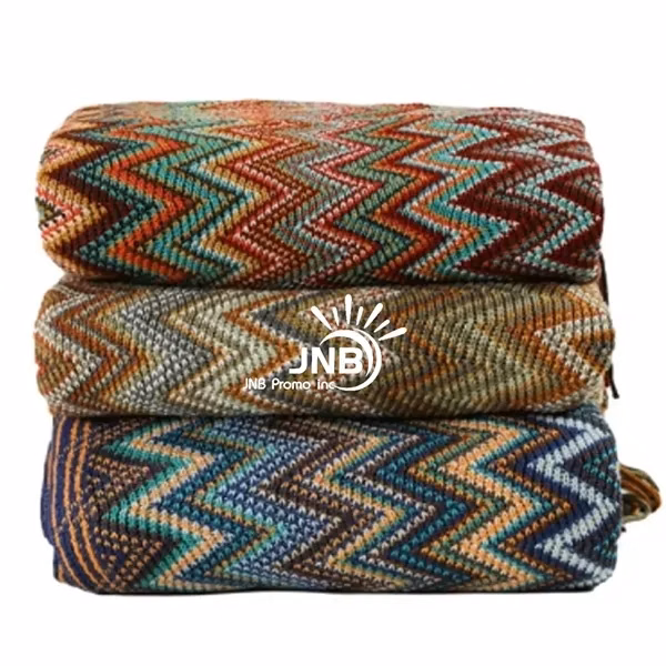 Bohemian Hippie Blankets with Knitted Tassels
