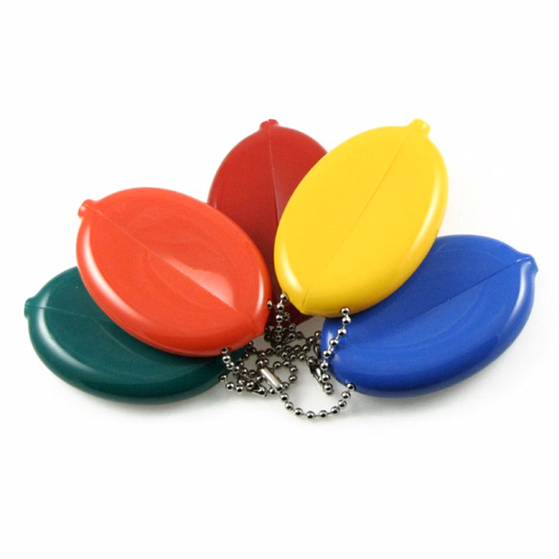 PVC Coin Pouch Change Purse W/ Chain