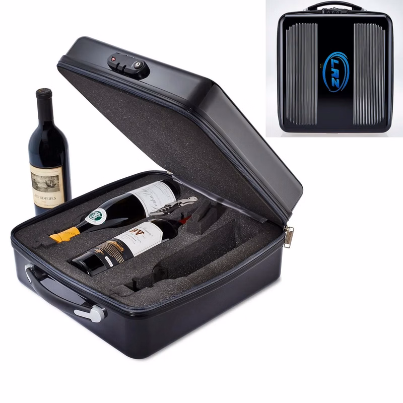 Wine Suitcase For Carrying 3 Bottles