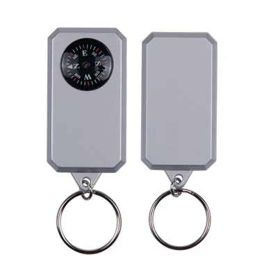 Mini Plastic Silver Compass Key Chain 1