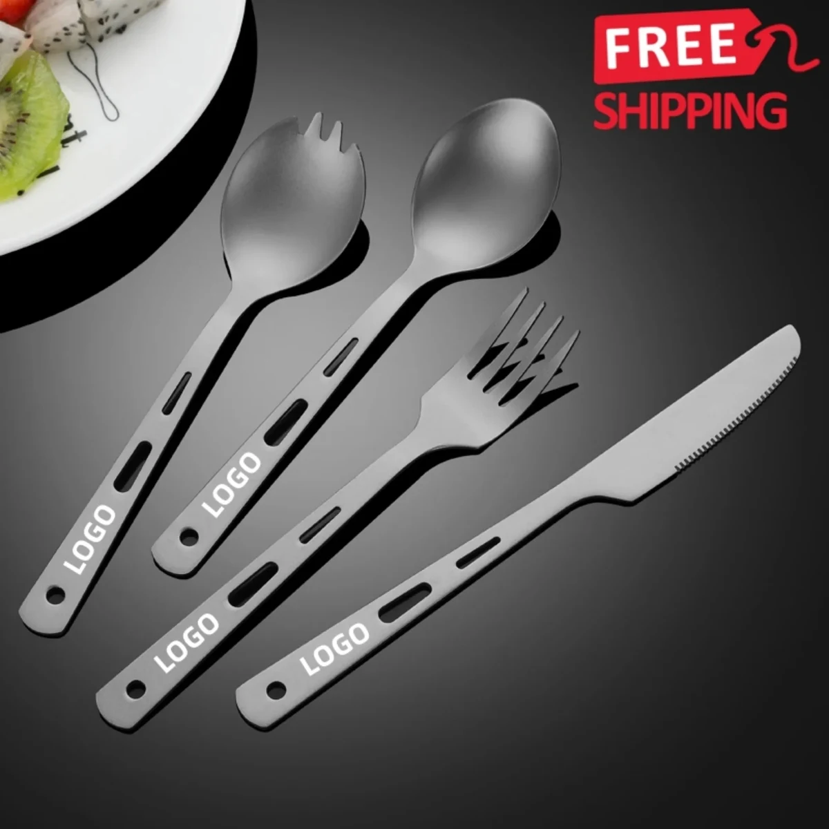Titanium Camp Cutlery Travel Outdoor Set 1