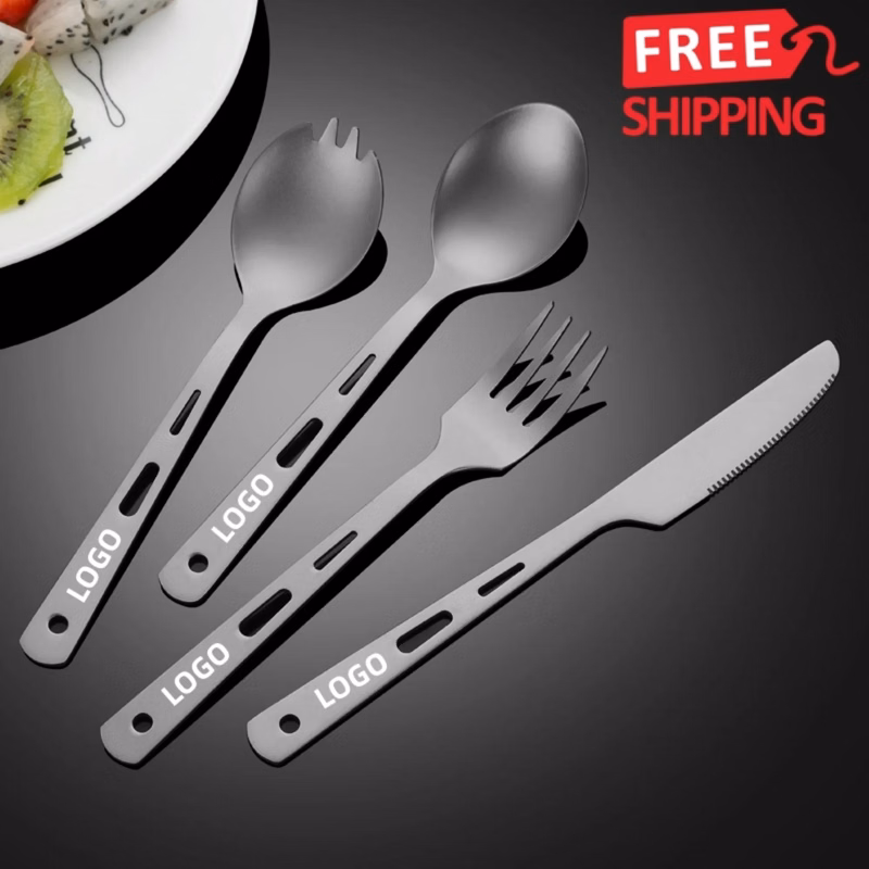 Titanium Camp Cutlery Travel Outdoor Set