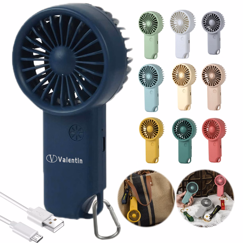 Mini Usb Charging Fan With Carabiner
