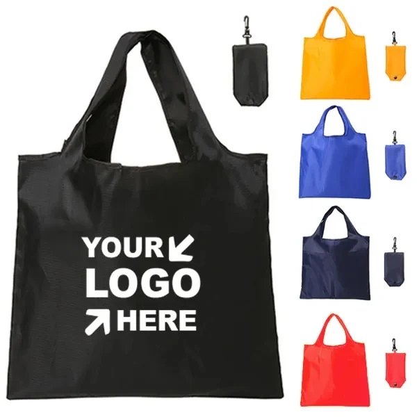 Large Santorini Foldaway Shopping Tote Bag - 210D Polyester 1