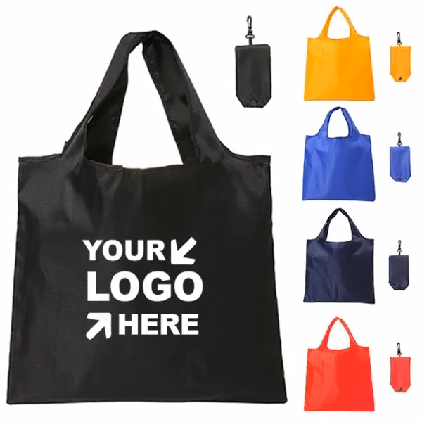 Large Santorini Foldaway Shopping Tote Bag - 210D Polyester