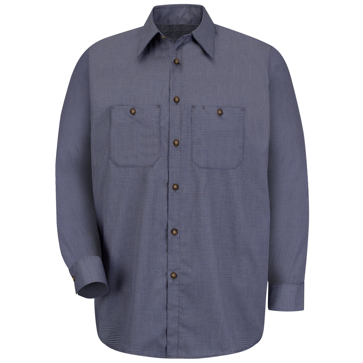 Red Kap® Men's Long Sleeve Microcheck Uniform Shirt 1