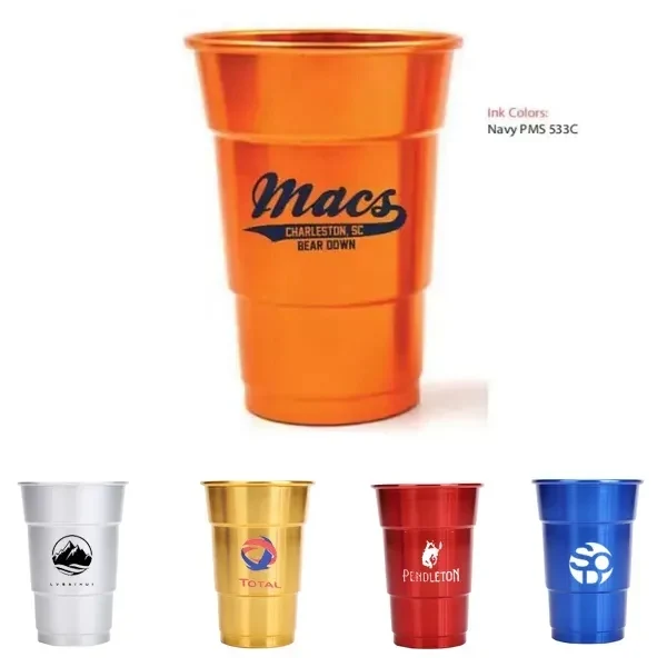 Custom Aluminum Cup Full Color Imprint — Cold Beverage Party Drinkware 1
