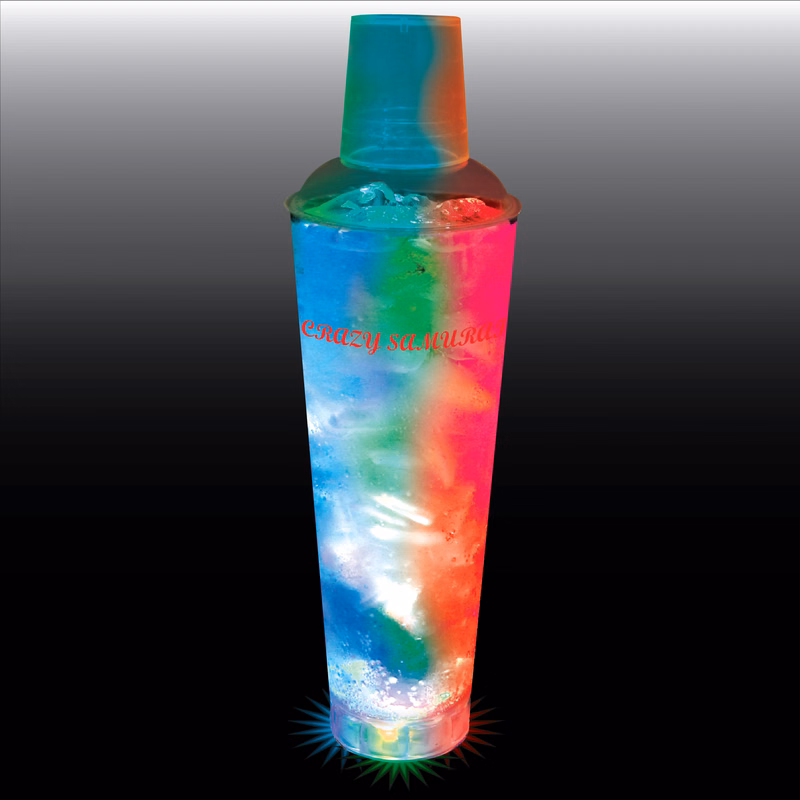 24oz 3-Light 3 Piece Large Volume Plastic Cocktail Shaker