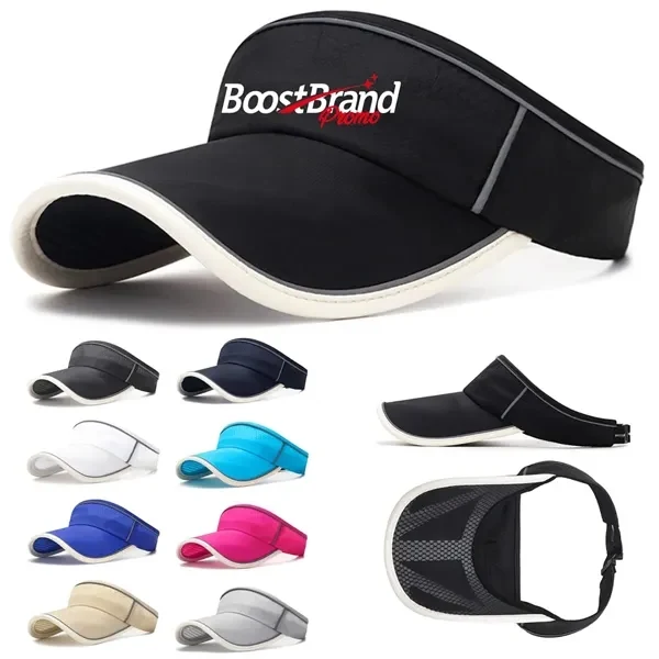 Custom Lightweight Reflective Sports Visor — UV Protection Outdoor Athletic Cap 1