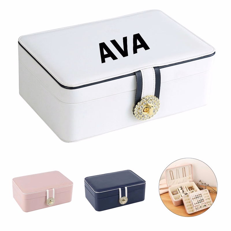 PU Leather Large Capacity Jewelry Box