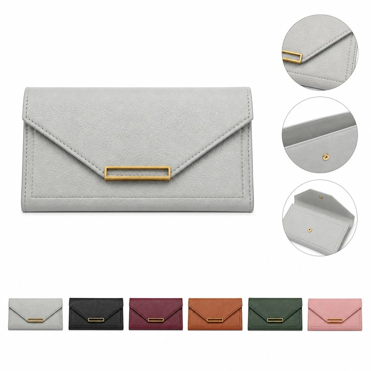 Bifold Organizer Vintage Faux Leather Ladies Wallet 1