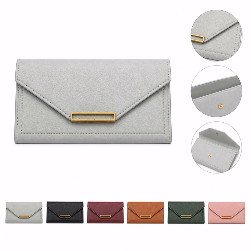Bifold Organizer Vintage Faux Leather Ladies Wallet