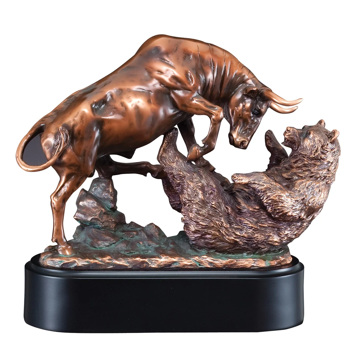 Bull And Bear 10" X 9.5" Resin 1