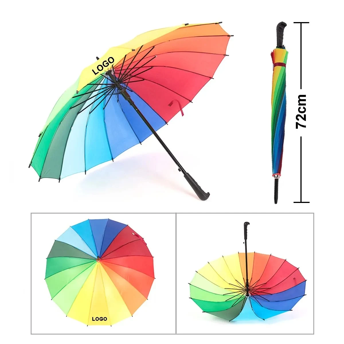 44" Arc Rainbow Umbrella 1