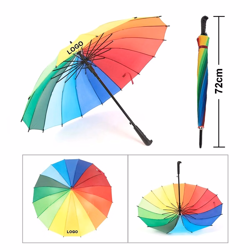44" Arc Rainbow Umbrella