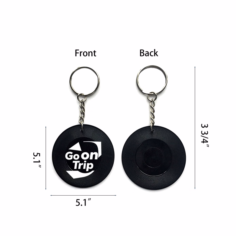 Music Record Key Ring