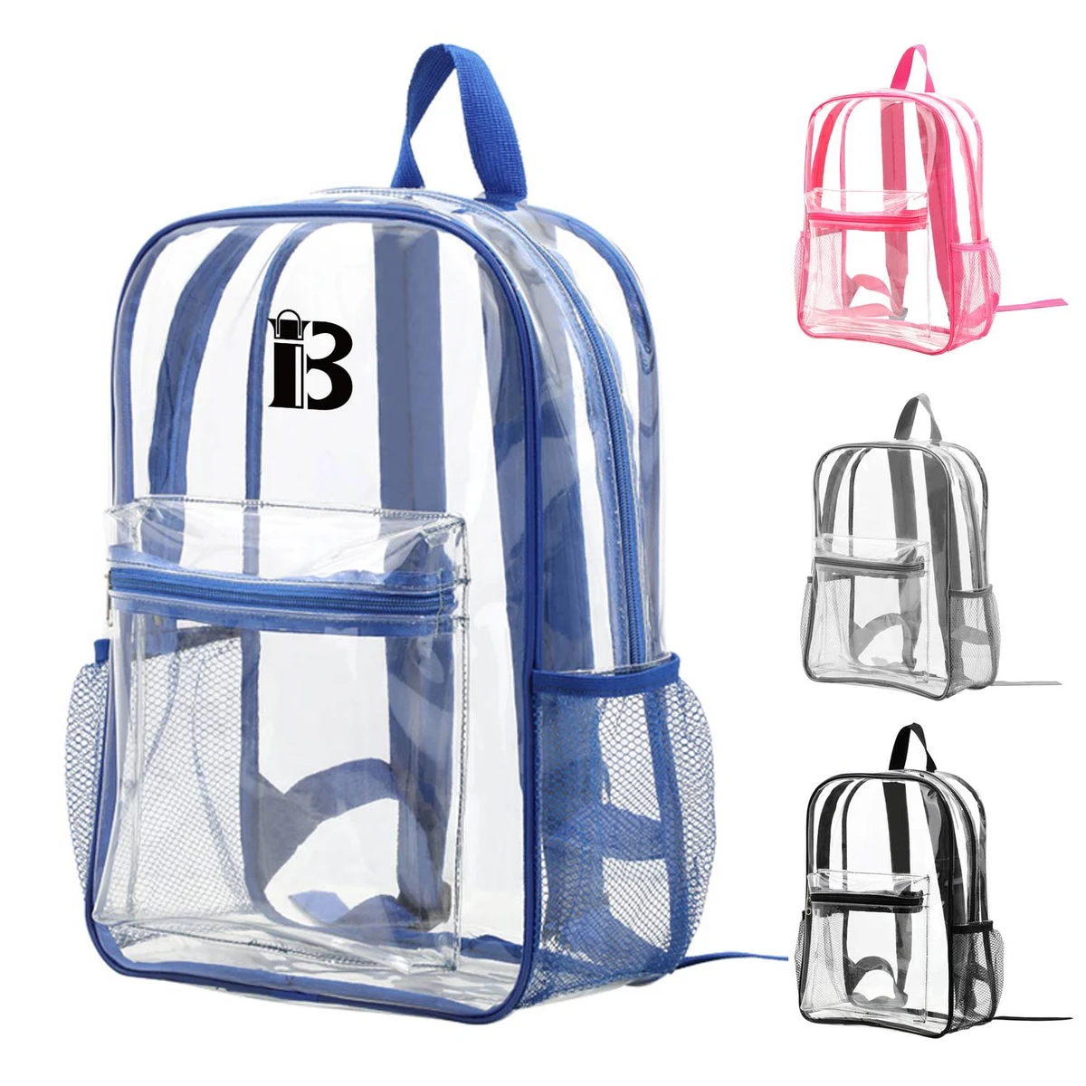 Adjustable Straps PVC Waterproof Clear Backpack 1