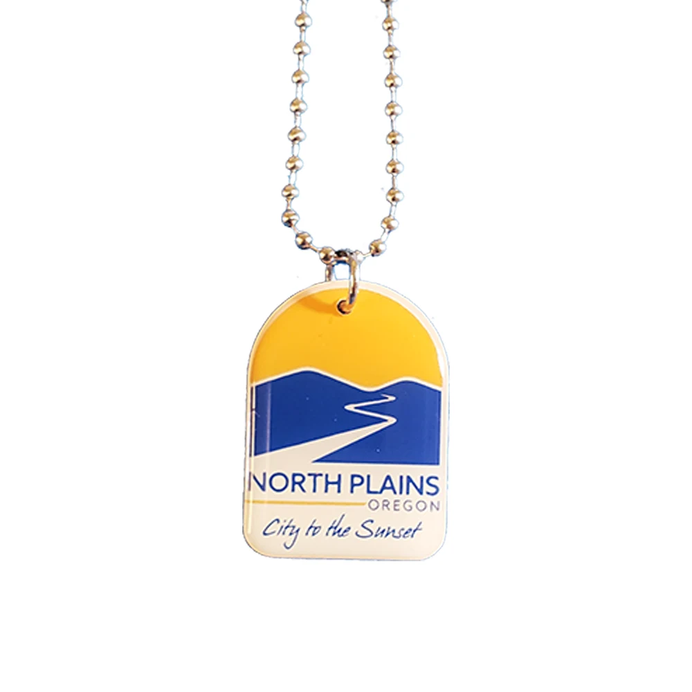 Ball Chain Necklace with Custom Pendant / Charm from 1.1 - 2 Sq. In. 1