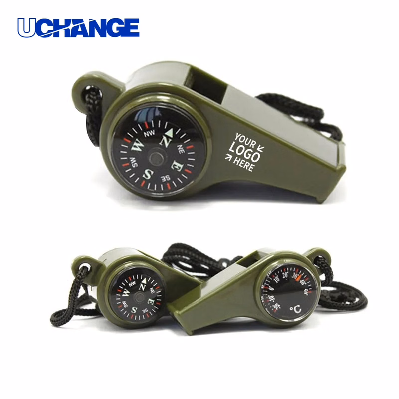 Outdoor 3-in-1 Multi-Function Whistle with Lanyard Safety Tool