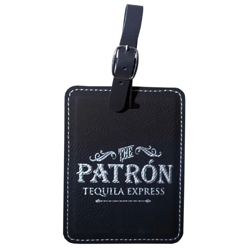 Black Leatherette Luggage Tag 1