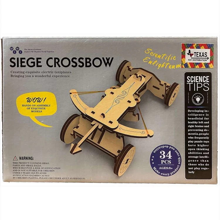 Wooden Siege Crossbow STEM Construction Kits - 34 Piece 1