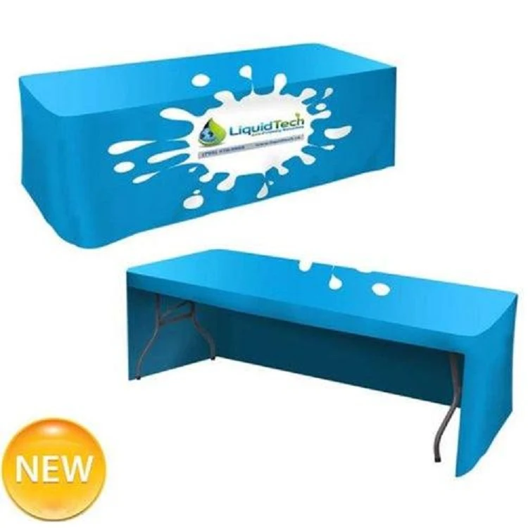 Premium Fitted Table Cover 4ft 3-Sided (Open Back) (Full-Color Dye Sublimation, Full Bleed) 1