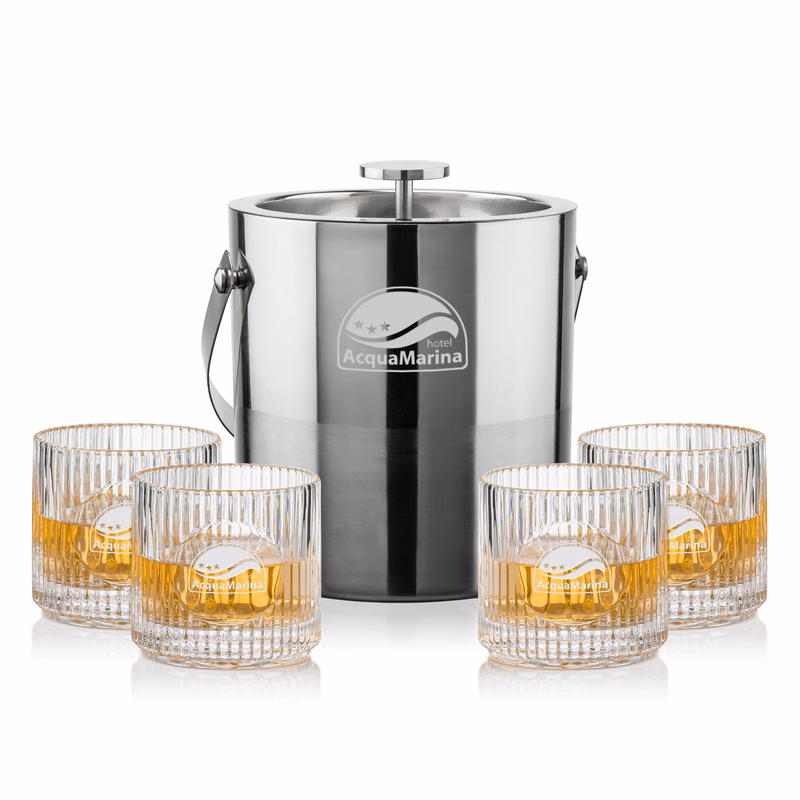Catania Ice Bucket & Dillard On-the-Rocks Set
