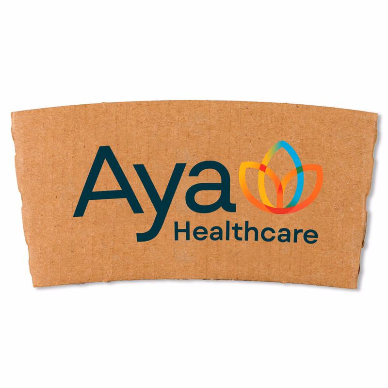Corrugated Cup Sleeve - Full Color-Kraft