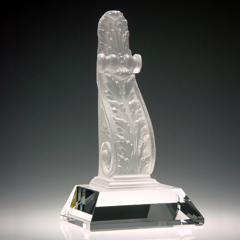 Elegant Bookend by Pate De Verrre Crystal Award 1