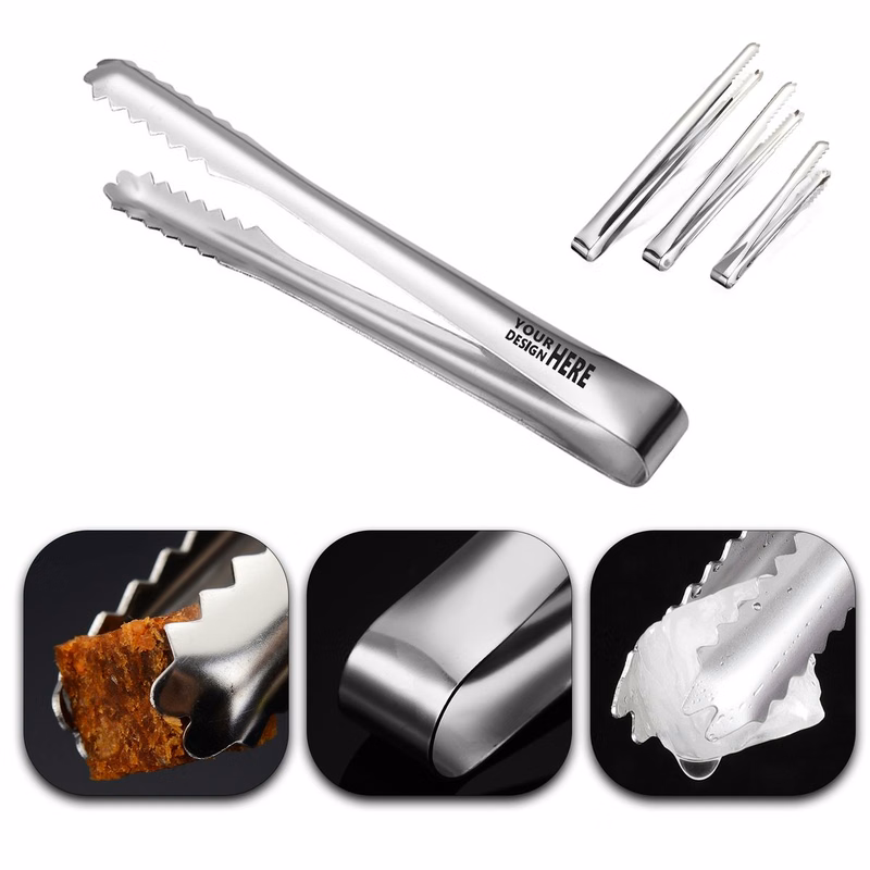 9 Inch Food Grade Stainless Steel Ice Tongs