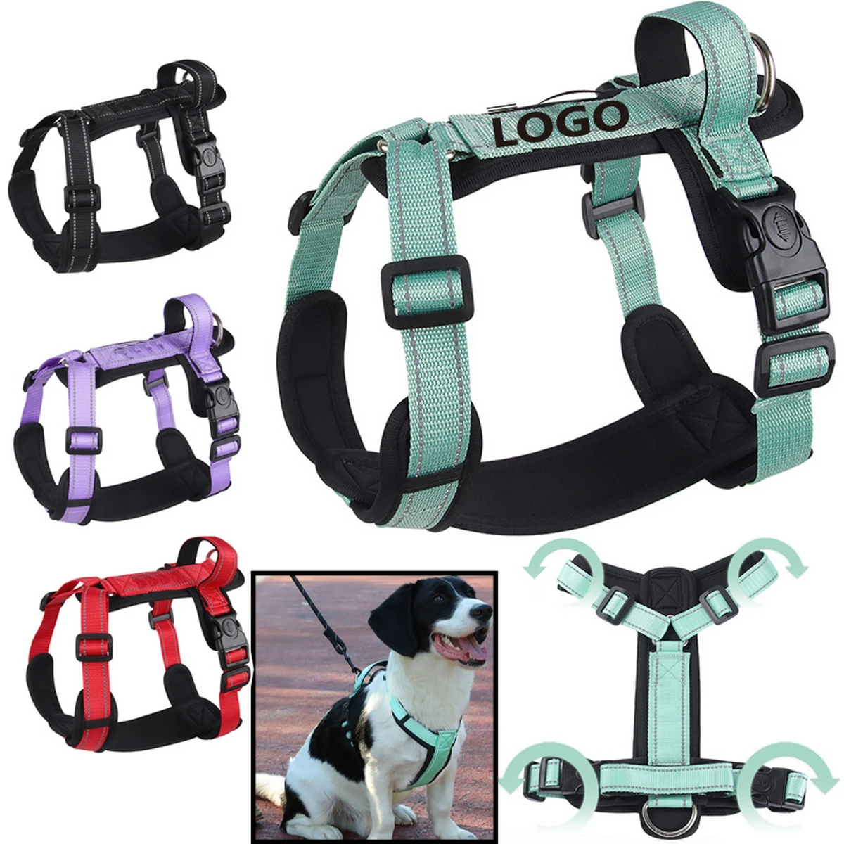 Anti-Breakaway Pet Traction Harness 1
