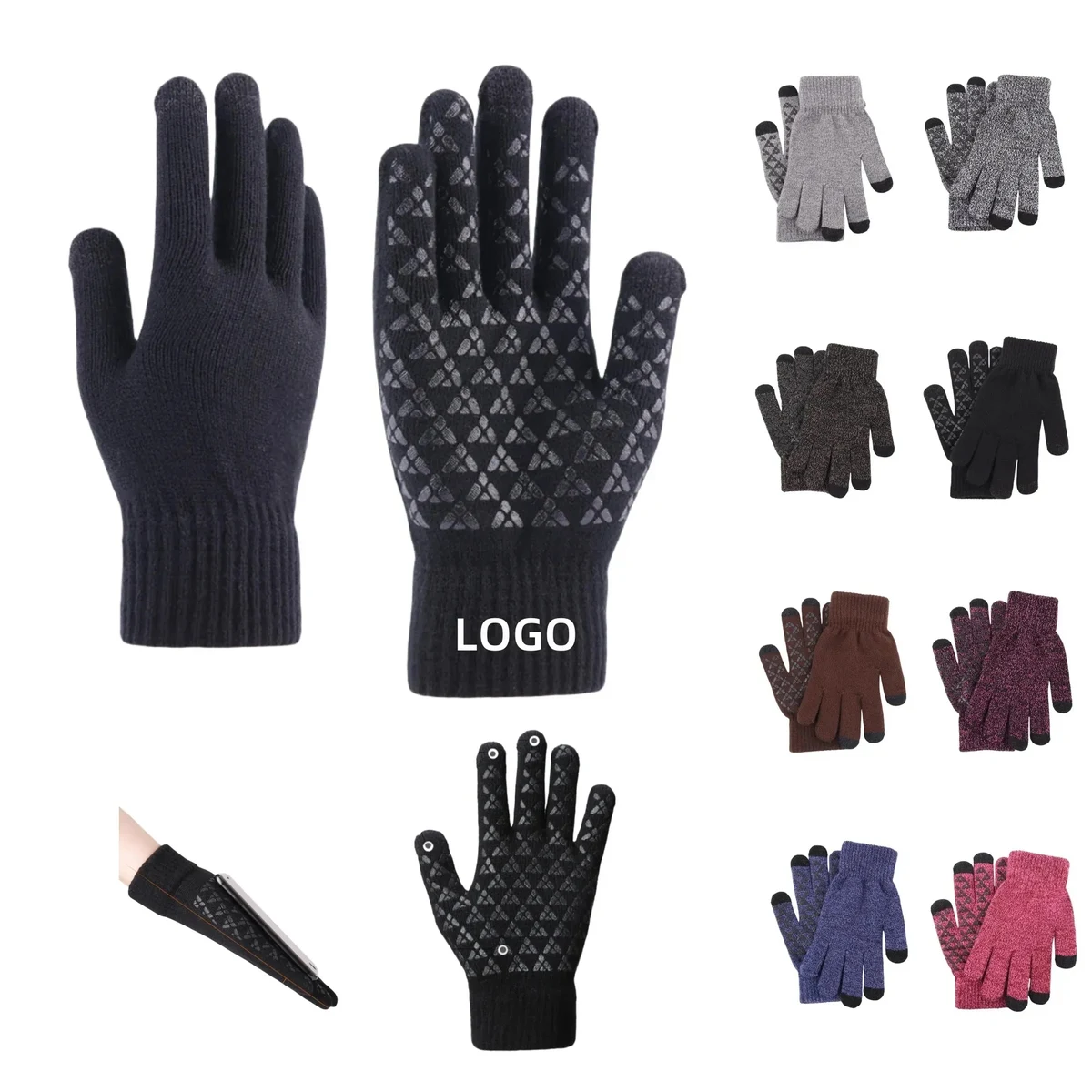 Upgraded Touch Screen Thick Winter Warm Knit Gloves 1