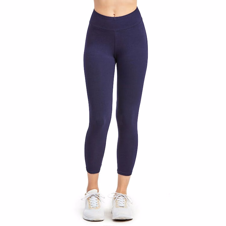 Women's Cotton Capri Leggings - Medium Navy