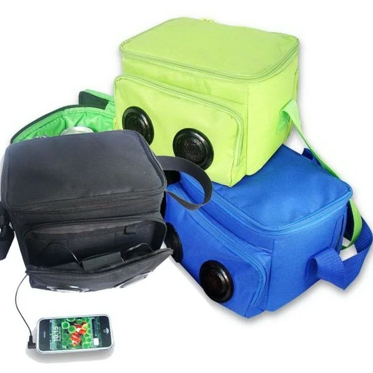 MP3 Speaker Cooler Bag/ 6 Can Insulated Cooler Speaker Bag 1