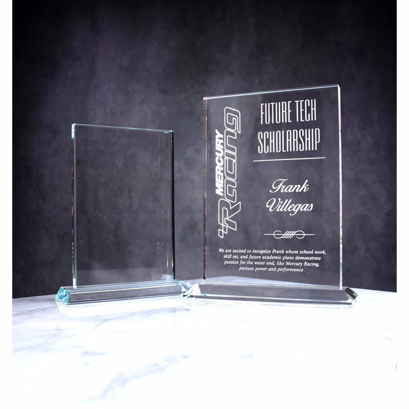 StarFire Vertical Glass Rectangle Award (7"x6")