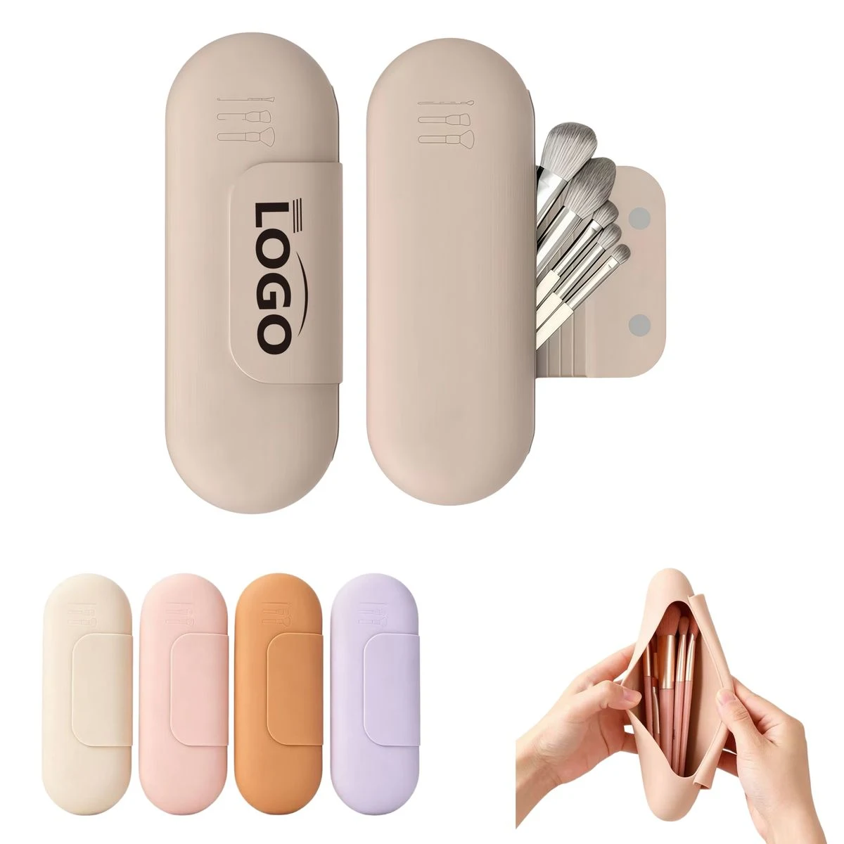 Waterproof Silicone Magnetic Cosmetic Brush Holder 1