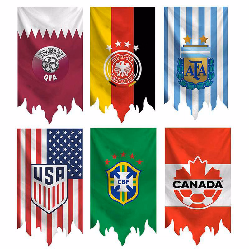 125X75CM Qatar World Cup Hanging Flag