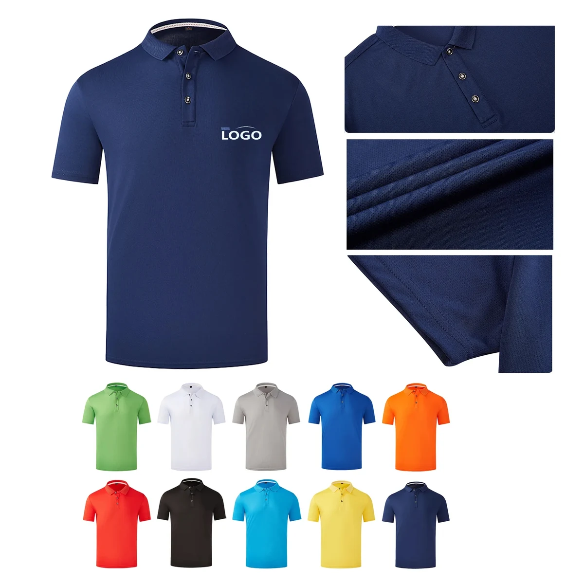 Moisture-Wicking Short Sleeve Polo Shirts 1