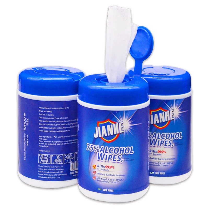 100 Pieces Hand Sanitizer Wipe in Canister 1