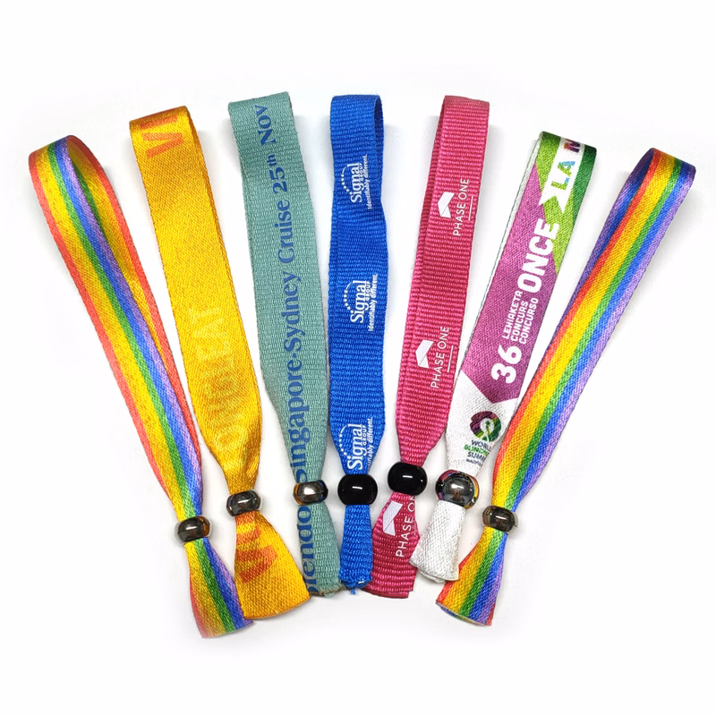 Fluorescent Neon Full Color Cloth Wristbands Fluorescent Neon Full Color Cloth Wristband