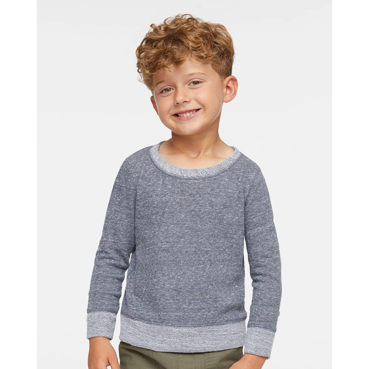 Toddler Harborside Mélange French Terry Crewneck Sweatshirt - 3379 1