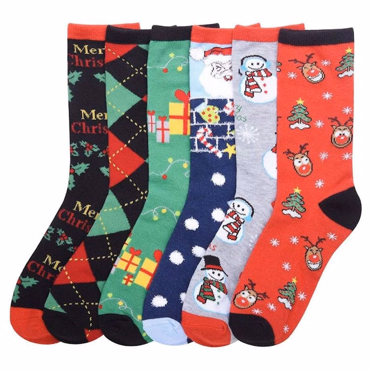 Women's Crew Socks - Christmas Style 1 Size 9-11