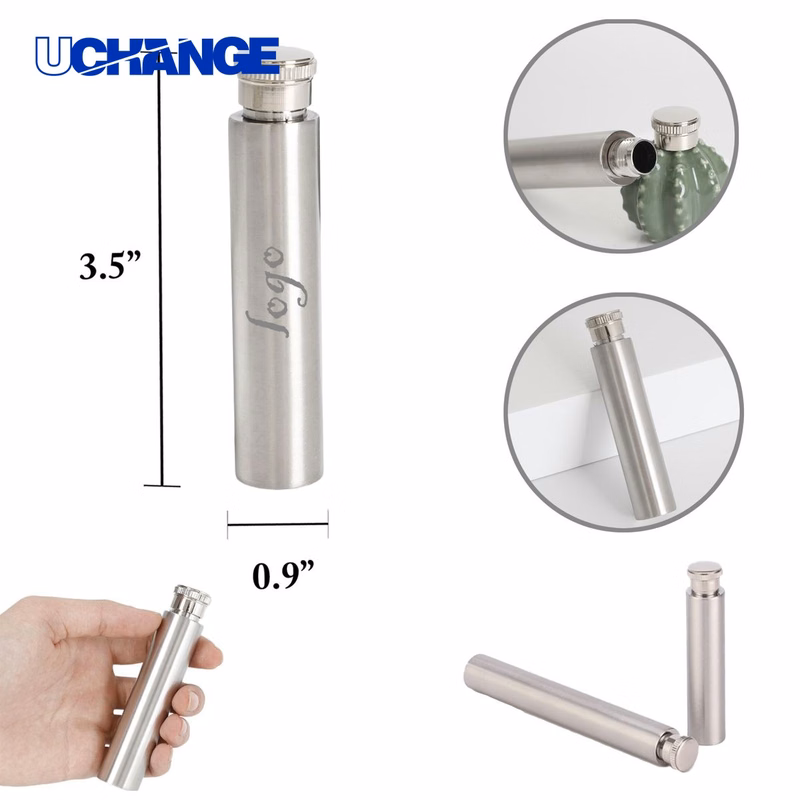 1oz Stainless Steel Cigar Flask